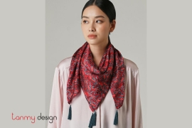 Silk scarf TIMESQUARE - RADIANT CAI